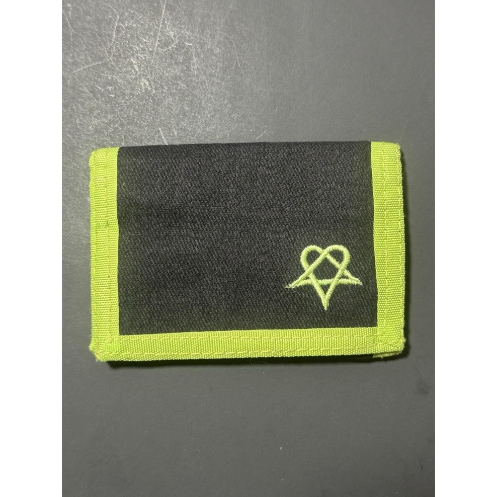 Y2K HIM Heartagram Skateboarding Black Canvas Wallet‎